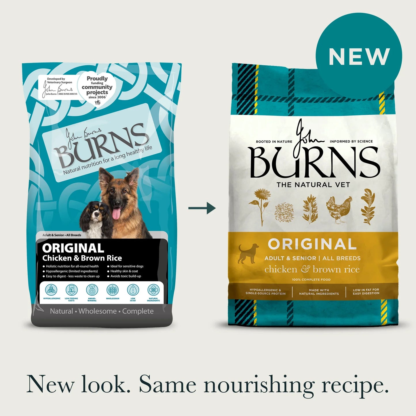 Burns Original Chicken & Brown Rice Dry Dog Food (6kg)