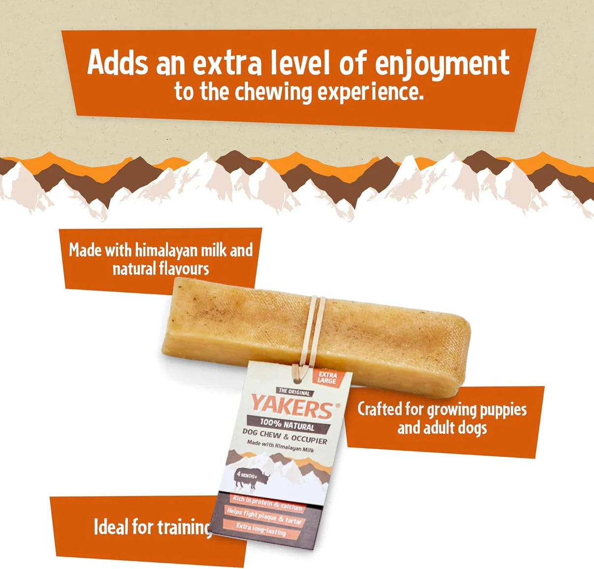 YAKERS Original Dog Chew XXLarge - Case of 8