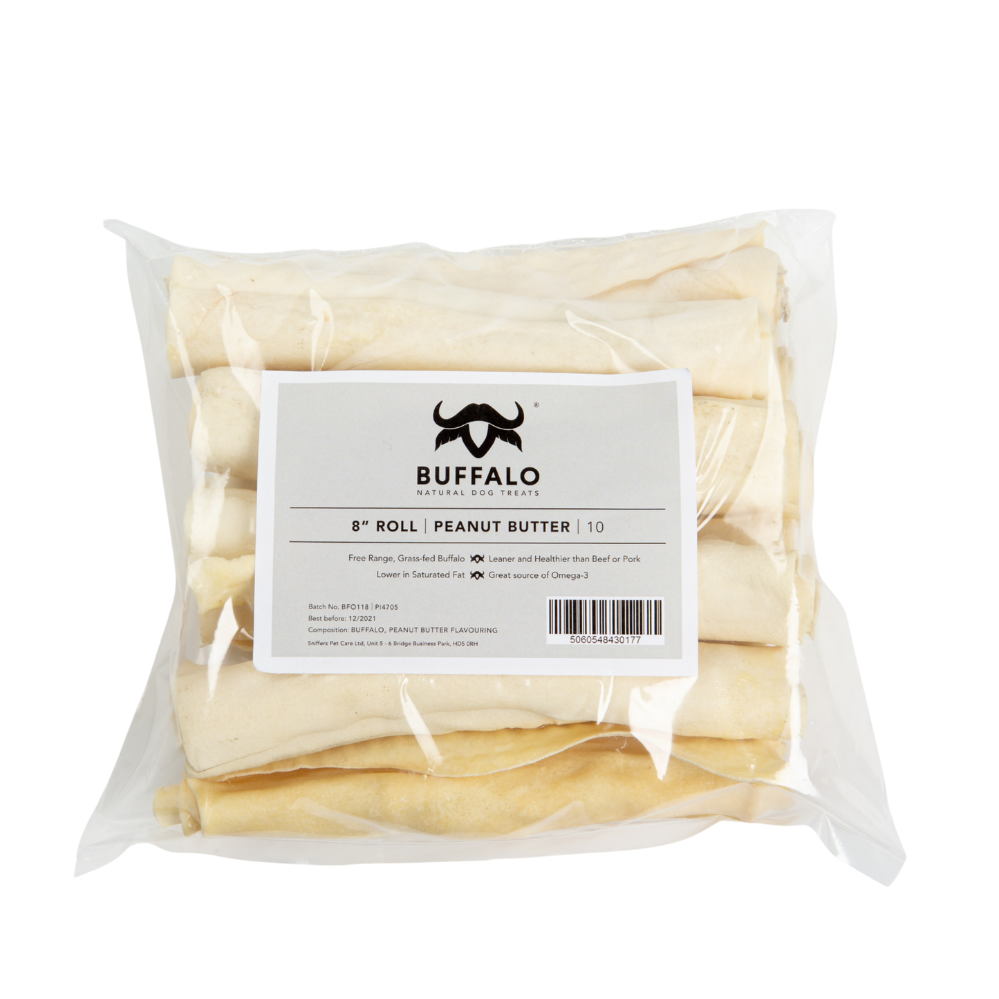 Buffalo 8" Rolls Peanut Butter (10PK)
