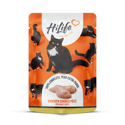 HiLife Adult Cat Chicken Dinner Pate (18x70g)