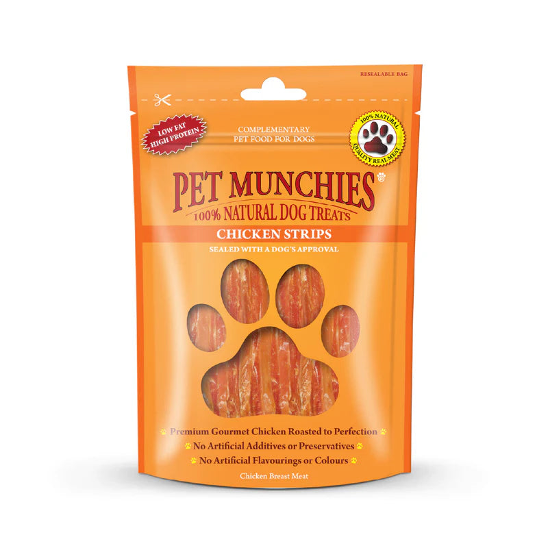Pet Munchies Chicken Strips Dog Treats (8x90g)