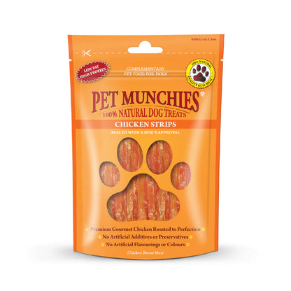 Pet Munchies Chicken Strips Dog Treats (8x90g)