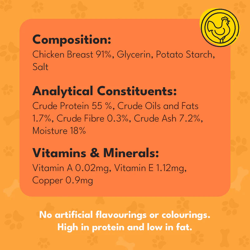 Pet Munchies Chicken Strips Dog Treats (8x90g)
