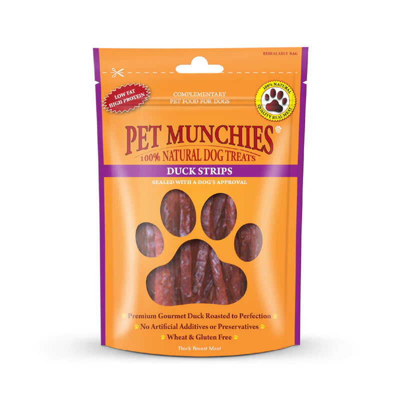 Pet Munchies Duck Strips Dog Treats (8x90g)