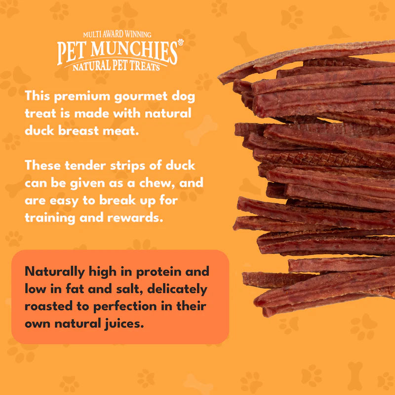 Pet Munchies Duck Strips Dog Treats (8x90g)