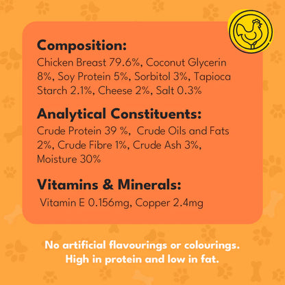 Pet Munchies Chicken and Cheese Dog Treats (8x100g)