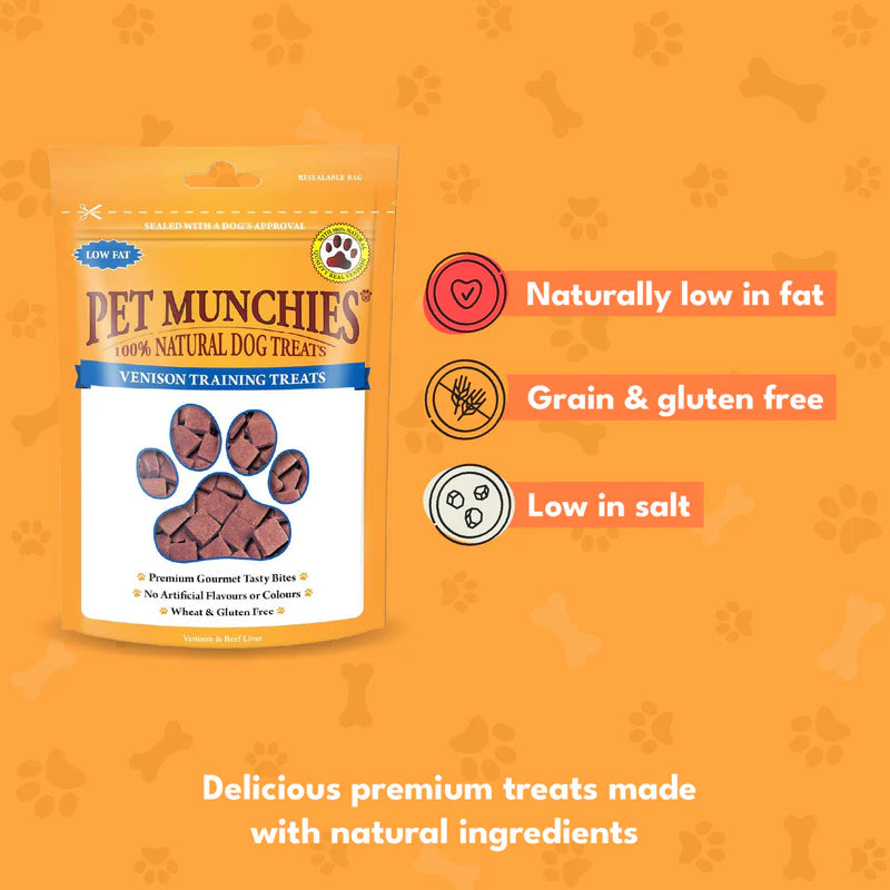 Pet Munchies Venison Training Dog Treats (8x50g)