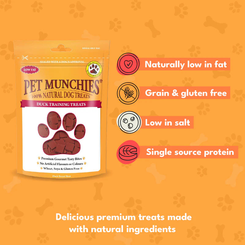 Pet Munchies Duck Training Dog Treats (8x50g)