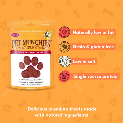 Pet Munchies Duck Training Dog Treats (8x50g)