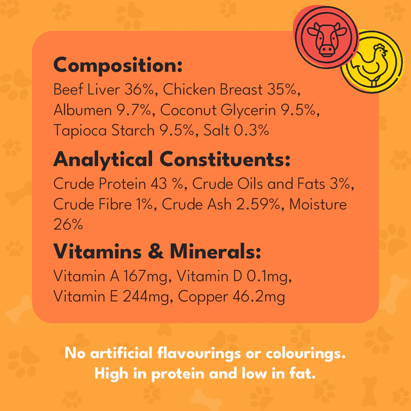Pet Munchies Liver & Chicken Training Dog Treats (8x50g)