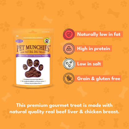 Pet Munchies Liver & Chicken Training Dog Treats (8x50g)