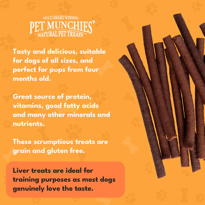 Pet Munchies Beef Liver Sticks Dog Treats (8x90g)