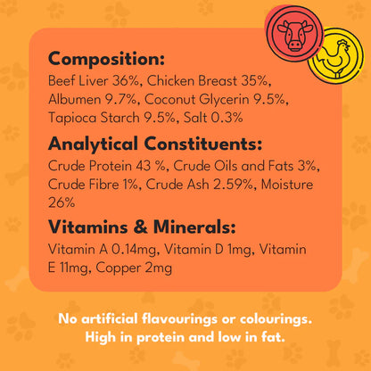 Pet Munchies Liver & Chicken Training Dog Treats (8x150g)