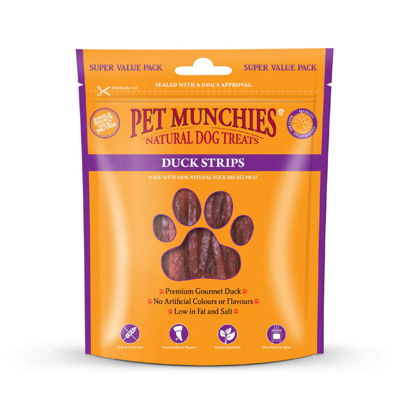 Pet Munchies Duck Strips Dog Treats (3x320g)