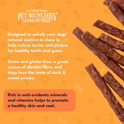 Pet Munchies Duck and Sweet Potato Dog Treats (8x90g)
