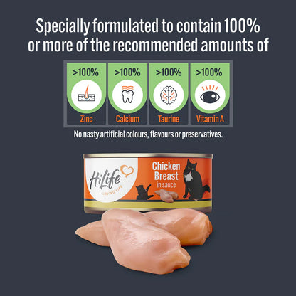 HiLife Adult Cat Chicken Breast in Sauce (70g)