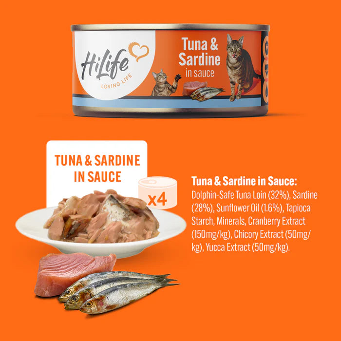 HiLife Adult Tuna Recipes in Sauce (12x70g) x 4 Bulk Box