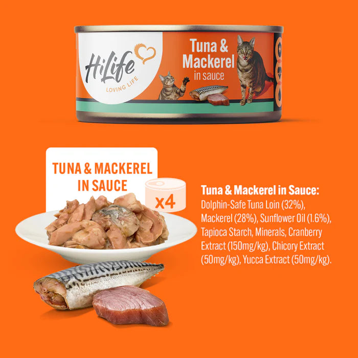 HiLife Adult Tuna Recipes in Sauce (12x70g) x 4 Bulk Box