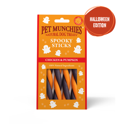 Pet Munchies Halloween Spooky Sticks Chicken & Pumpkin (8x70g) - COMING SOON!