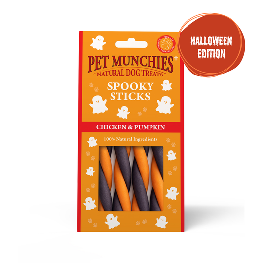 Pet Munchies Halloween Spooky Sticks Chicken & Pumpkin (8x70g) - COMING SOON!