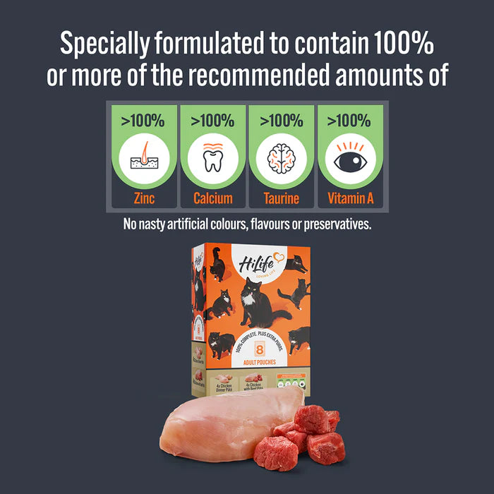 HiLife Adult Cat Chicken Pate in Jelly (8x70g) x 4 Bulk Box