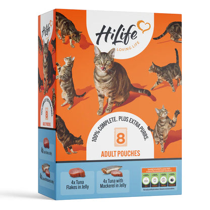 HiLife Adult Cat Tuna Recipes in Jelly (8x70g) x 4 Bulk Box