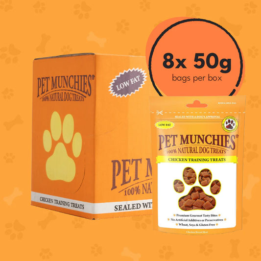 Pet Munchies Chicken Training Dog Treats (8x50g)