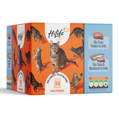 HiLife Adult Cat Tuna Recipes in Jelly (8x70g) x 4 Bulk Box