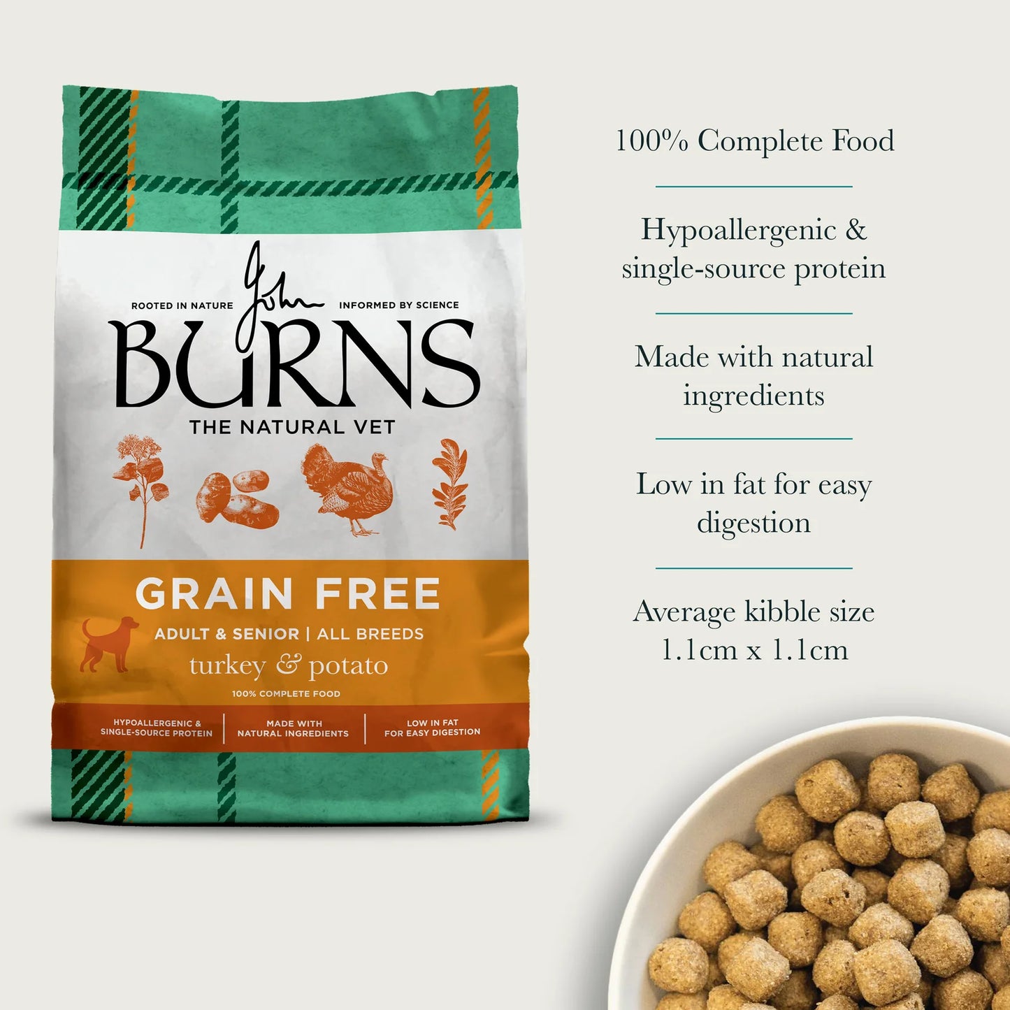 Burns Grain Free Turkey & Potato Dry Dog Food (12kg)