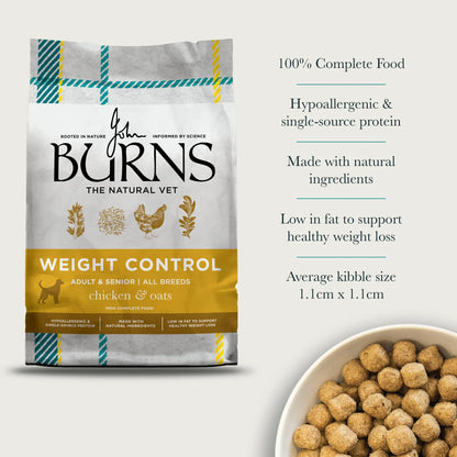 Burns Weight Control Chicken & Oats Dry Dog Food (12kg)
