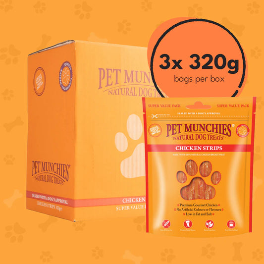 Pet Munchies Chicken Strips Dog Treats (3x320g)
