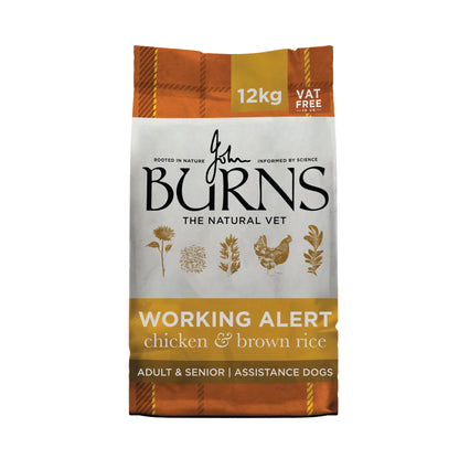 Burns Alert Assistance Chicken & Brown Rice Dry Dog Food (12kg Bag)