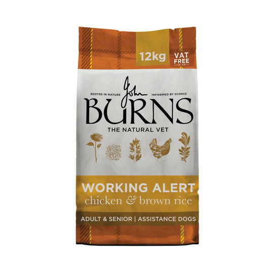 Burns Alert Assistance Chicken & Brown Rice Dry Dog Food (12kg Bag)