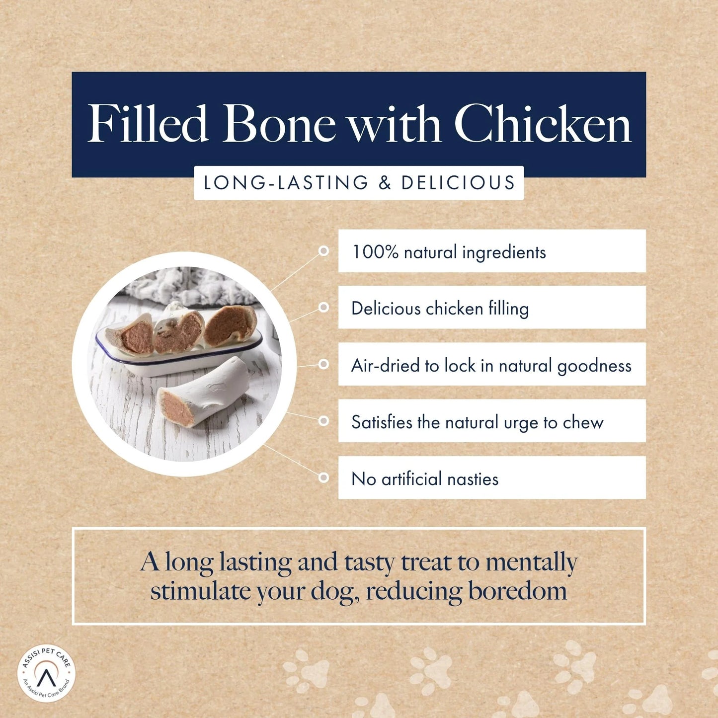 Hollings Beef Filled Bone with Chicken (20pk)