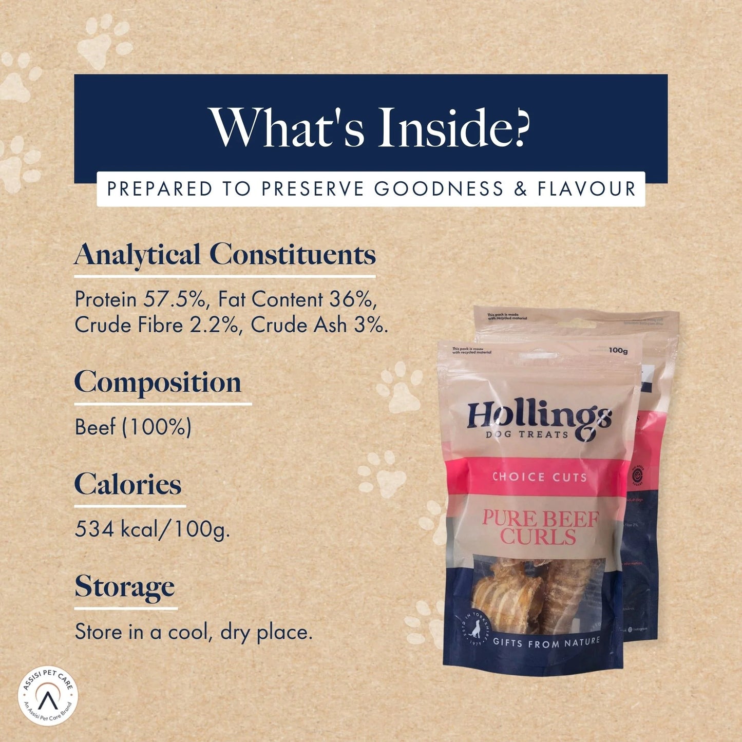 Hollings Beef Curls (8x100g)