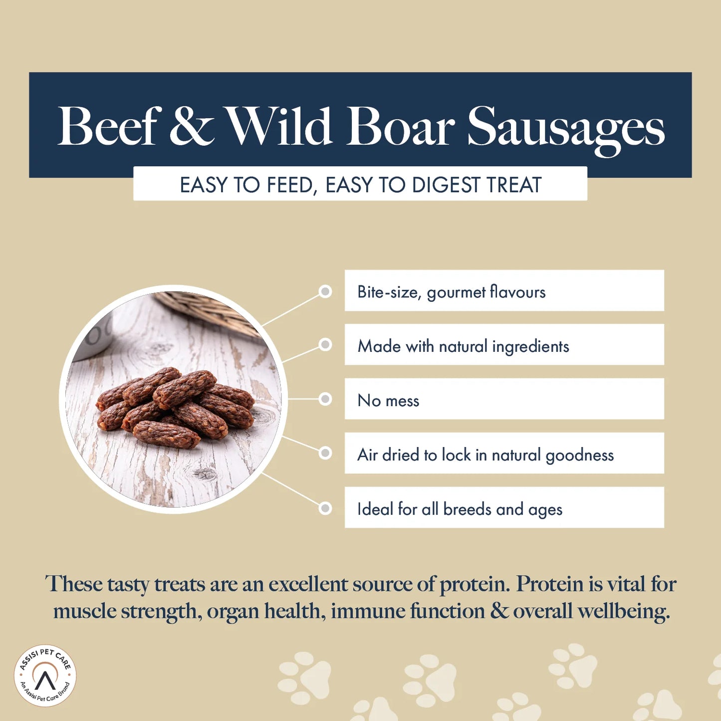 Hollings Beef & Wild Boar Bite-Size Sausages (12x70g)
