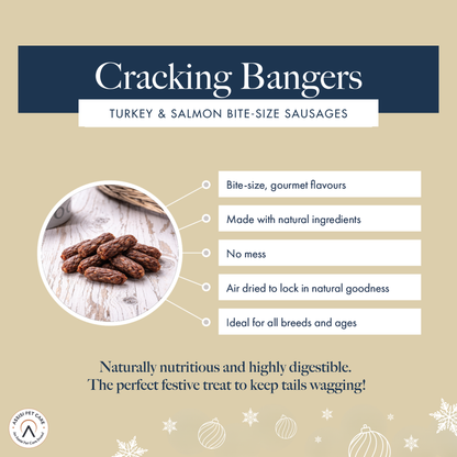 Hollings Christmas Cracker Bangers Turkey & Salmon Sausages (8x70g) - COMING SOON!