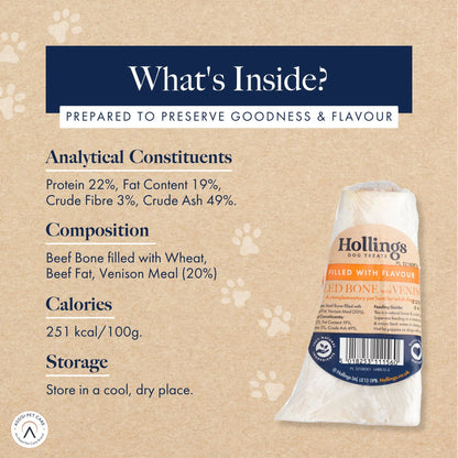 Hollings Beef Filled Bone with Venison (20pk)