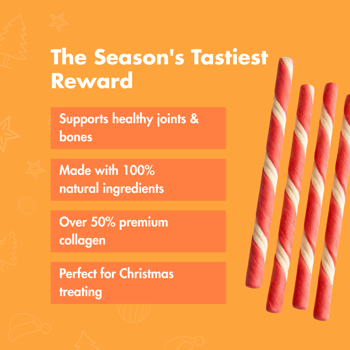 Pet Munchies Christmas Jingle Sticks Collagen (8x42g) - COMING SOON!