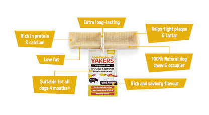 YAKERS Peanut & Banana Dog Chew XLarge - Case of 10