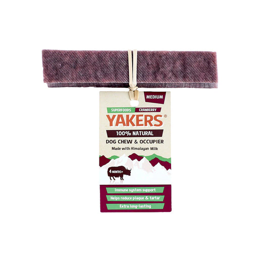 YAKERS Cranberry Dog Chew Medium - Case of 20