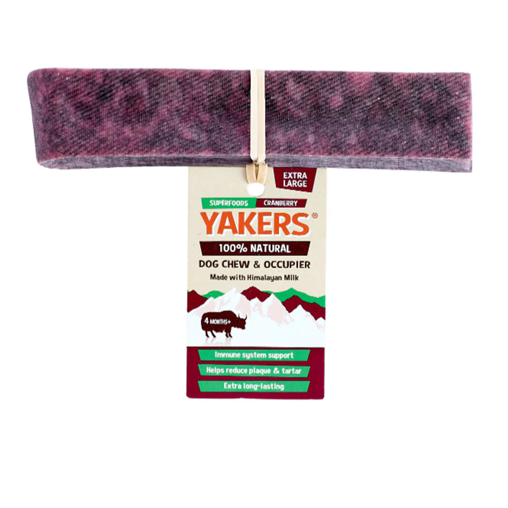 YAKERS Cranberry Dog Chew XLarge - Case of 10