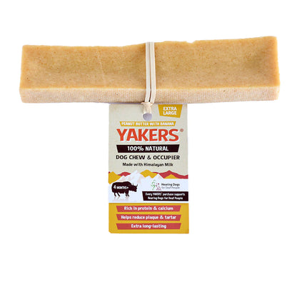 YAKERS Peanut & Banana Dog Chew XLarge - Case of 10