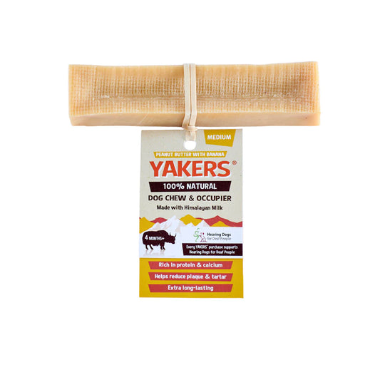 YAKERS Peanut & Banana Dog Chew Medium - Case of 20