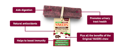 YAKERS Cranberry Dog Chew XLarge - Case of 10