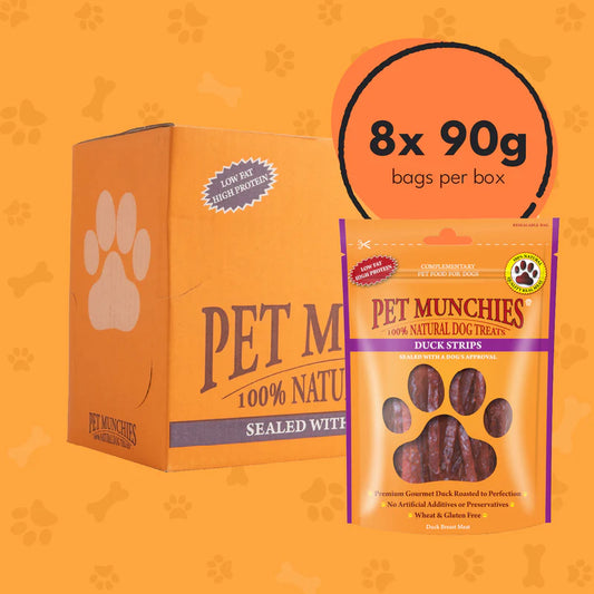 Pet Munchies Duck Strips Dog Treats (8x90g)