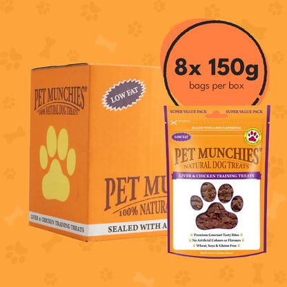 Pet Munchies Liver & Chicken Training Dog Treats (8x150g)
