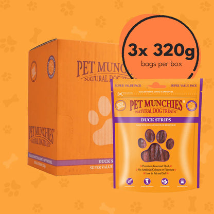 Pet Munchies Duck Strips Dog Treats (3x320g)