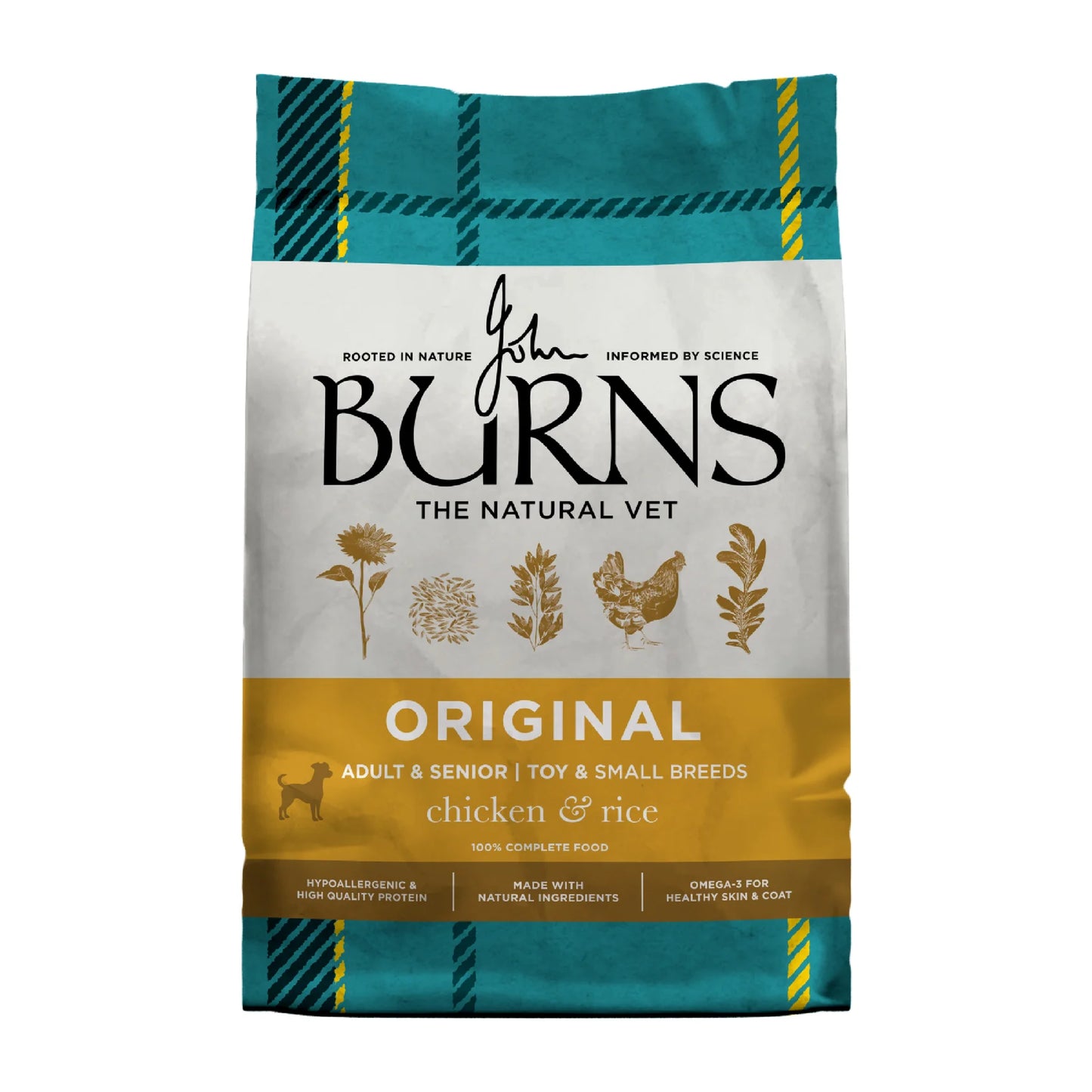 Burns Toy & Small Breed Original Chicken & Rice Dry Dog Food (2kg)