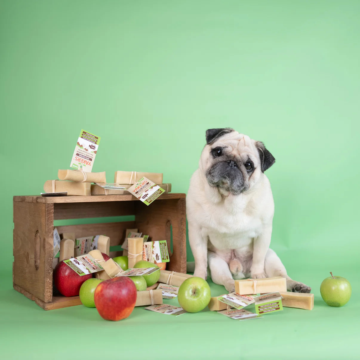 YAKERS Apple Dog Chew XLarge - Case of 10